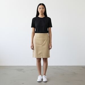 Marsh Landing Women's Hong Kong Cotton Cargo Wrap Around Khaki Skirt Size 12